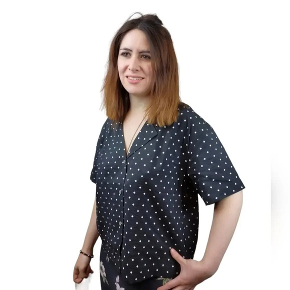 Madewell Resort Shirt in Textured Dot - Picture 4 of 16